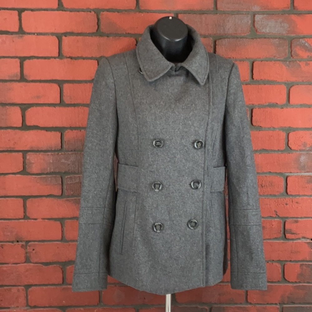 Victoria's‎ Secret Pea Coat Womans Large Grey Wool
